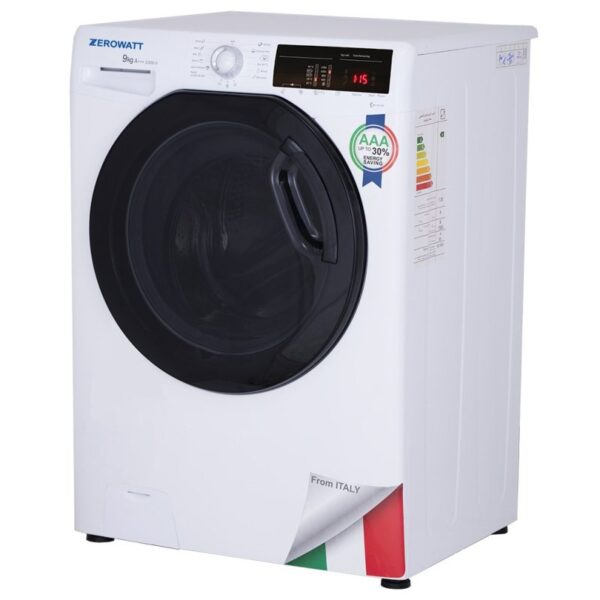 ماشین لباسشویی زیرووات Zerowatt OZ-1395 WT سفید 9 کیلویی - Image 2