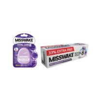 خمیر دندان میسویک مدل Total 8 حجم 75 میلی لیتر به همراه نخ دندان میسویک مدل TOTAL CARE 8