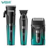 ماشین اصلاح وی جی آر VGR V-694 مجموعه 3 عددی سبز آبی