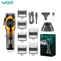 ماشین اصلاح وی جی آر مدل VGR V-166 مشکی طلایی