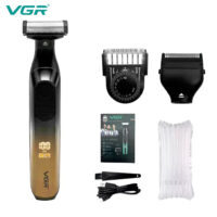 ماشین اصلاح وی جی آر مدل VGR V-361 مشکی طلایی ضد آب