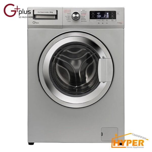 لباسشویی جی پلاس GWM-84B35S نقره ای 8 کیلویی